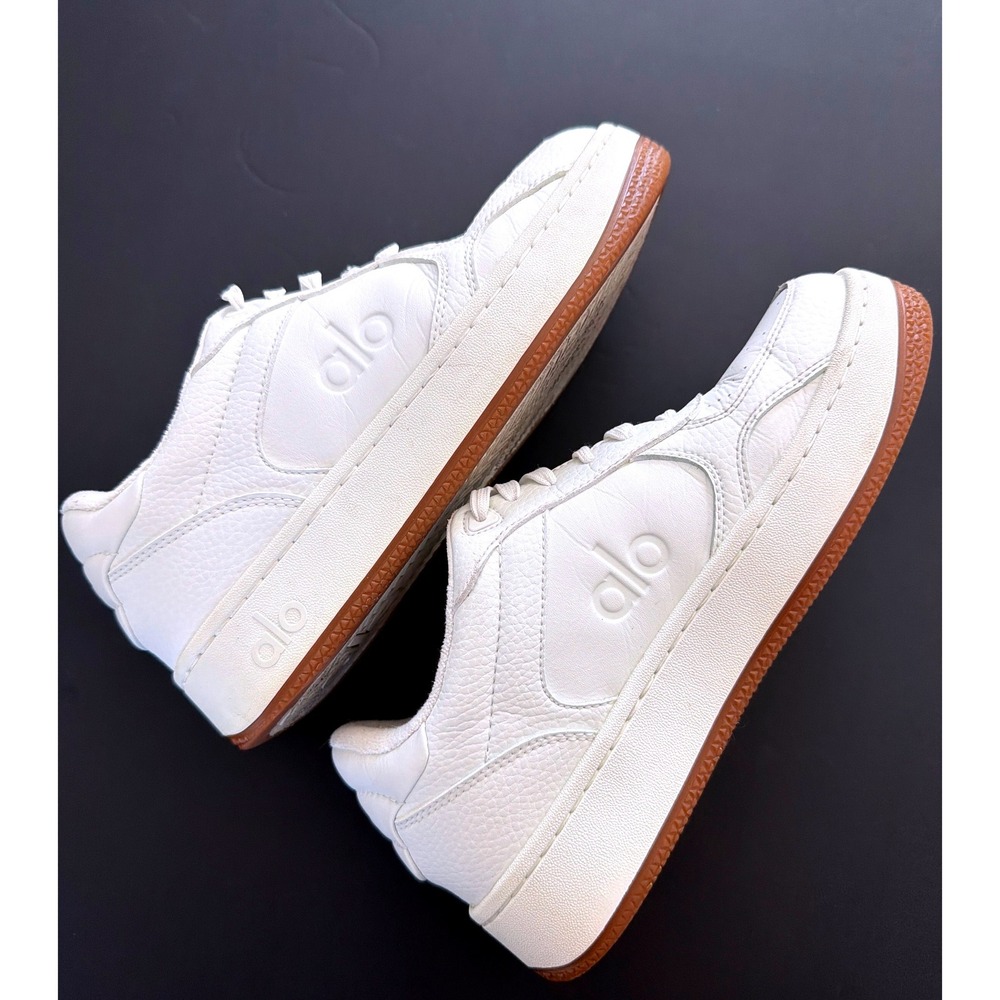 Alo Yoga Alo X 001 Classic White Gum Leather Sneakers Womens 8 Mens 6.5